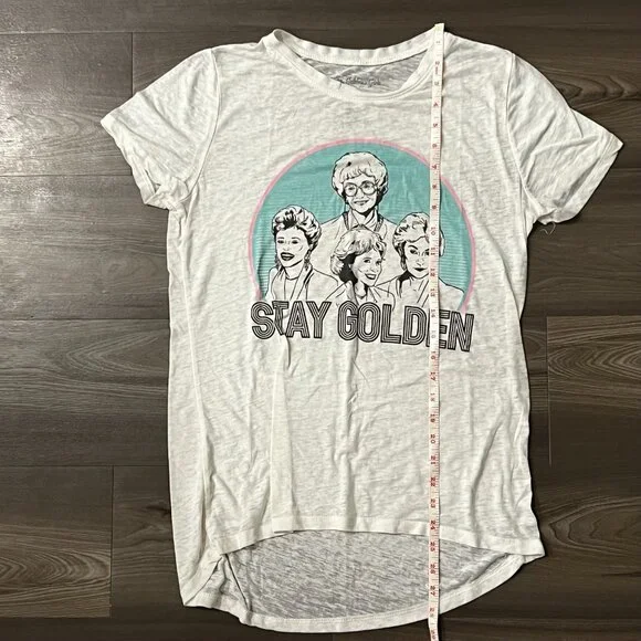 Target Golden Girls T-Shirt Women's Medium 'Stay Golden' Mint Green and Cream - Picture 3 of 5